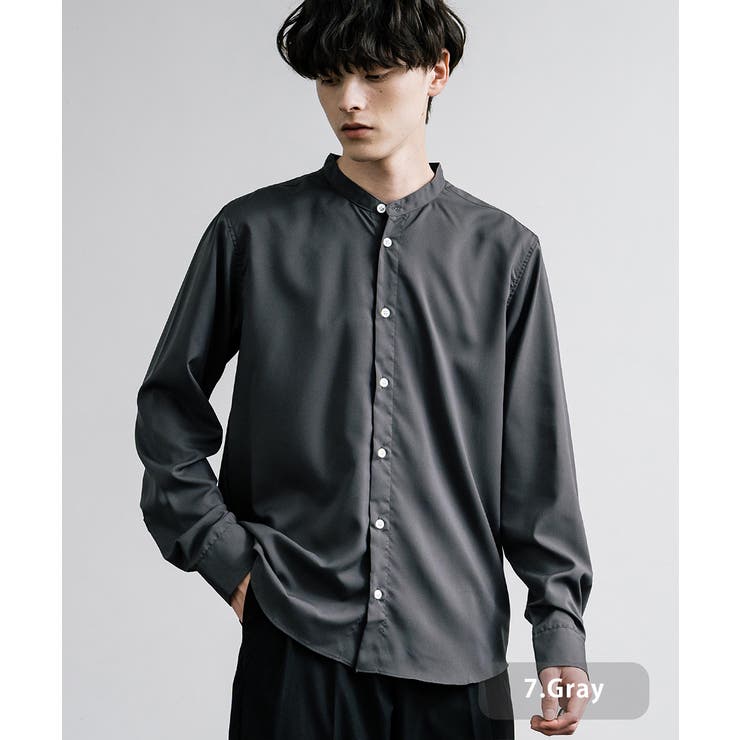 バンドカラーシャツ 接触冷感 長袖[品番：OE000007878]｜Rocky Monroe