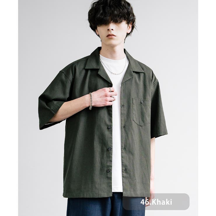 接触冷感 カジュアルシャツ 半袖[品番：OE000007898]｜Rocky Monroe