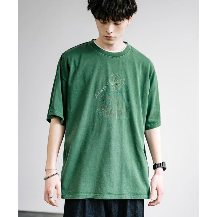 刺繍Tシャツ 刺繍 Tシャツ Tシャツ 半袖 モンロー Tシャツ 半袖 刺繍[品番：OE000007954]｜Rocky Monroe（ロッキー