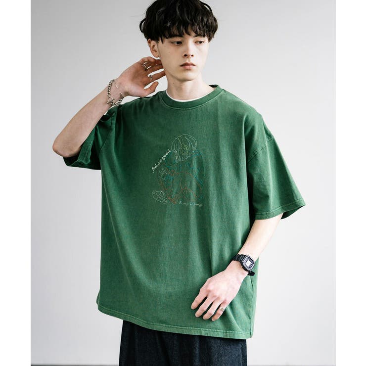 Tシャツ 半袖 刺繍[品番：OE000007954]｜Rocky Monroe（ロッキー