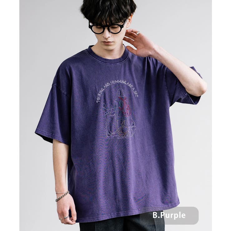 刺繍Tシャツ 刺繍 Tシャツ Tシャツ 半袖 モンロー Tシャツ 半袖 刺繍[品番：OE000007954]｜Rocky Monroe（ロッキー