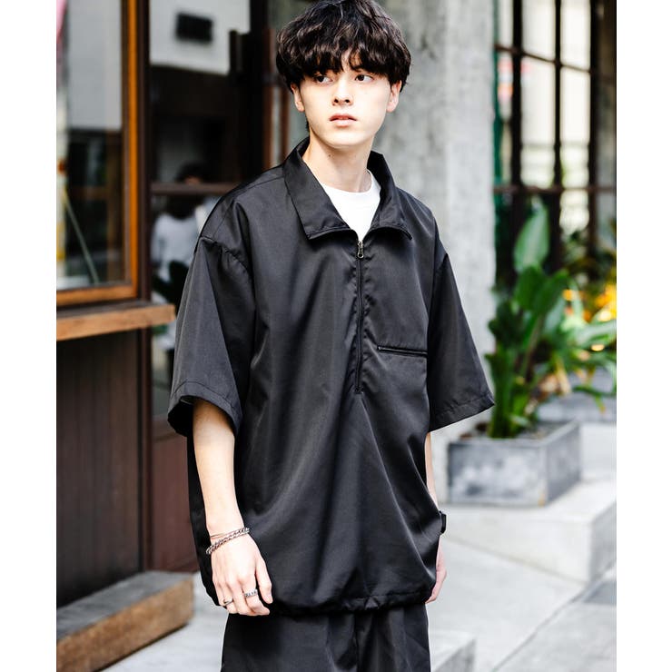 ハーフジップ Tシャツ 半袖[品番：OE000008002]｜Rocky Monroe