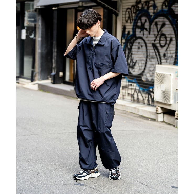 ハーフジップ Tシャツ 半袖[品番：OE000008002]｜Rocky Monroe