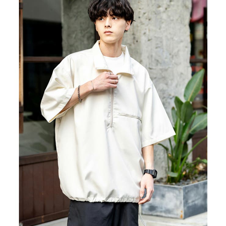 ハーフジップ Tシャツ 半袖[品番：OE000008002]｜Rocky Monroe