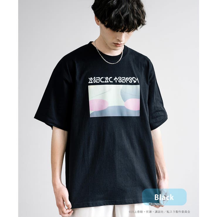 ブラック | 転生したらスライムだった件 プリントT 半袖 | Rocky Monroe