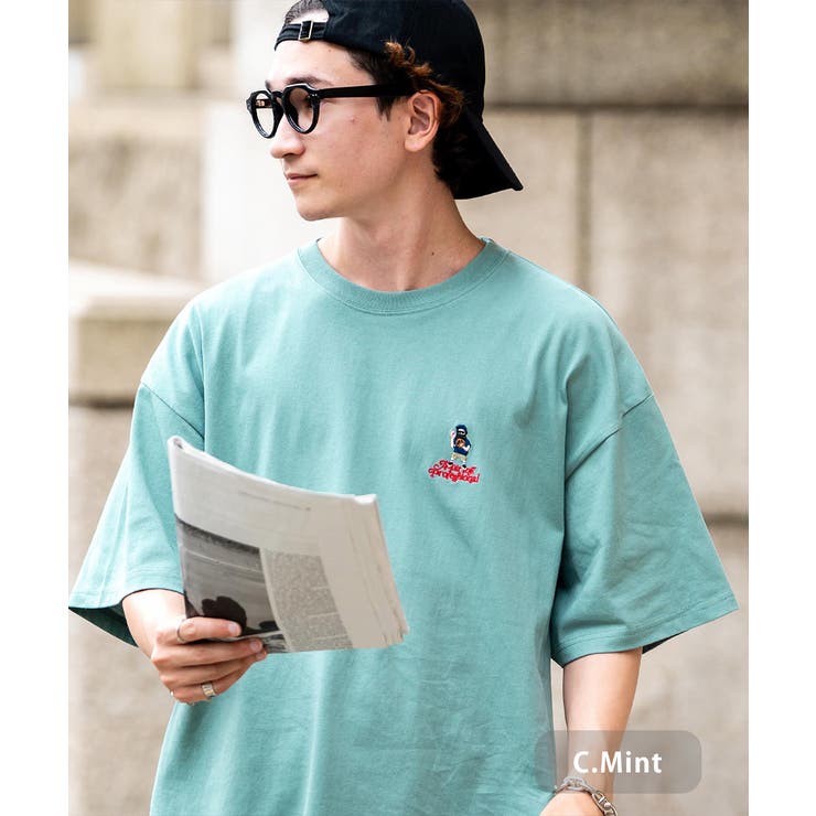 C.ミント | Tシャツ 半袖 刺繍 | Rocky Monroe