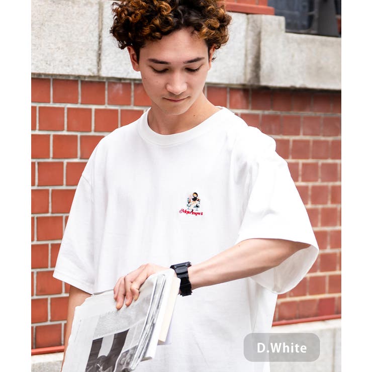 D.ホワイト | Tシャツ 半袖 刺繍 | Rocky Monroe