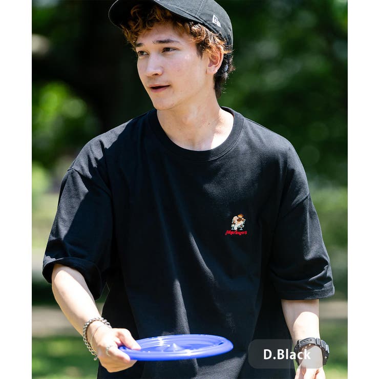 D.ブラック | Tシャツ 半袖 刺繍 | Rocky Monroe