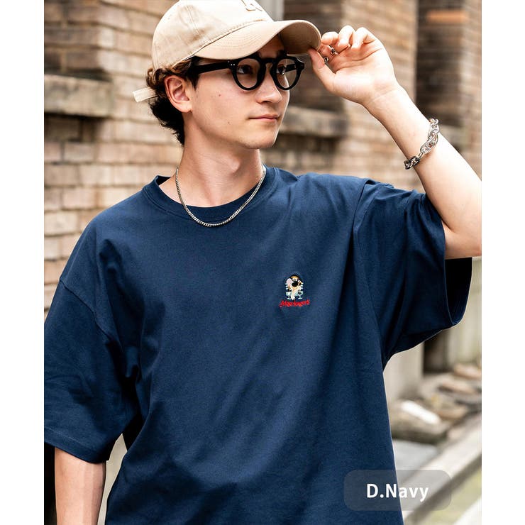 D.ネイビー | Tシャツ 半袖 刺繍 | Rocky Monroe