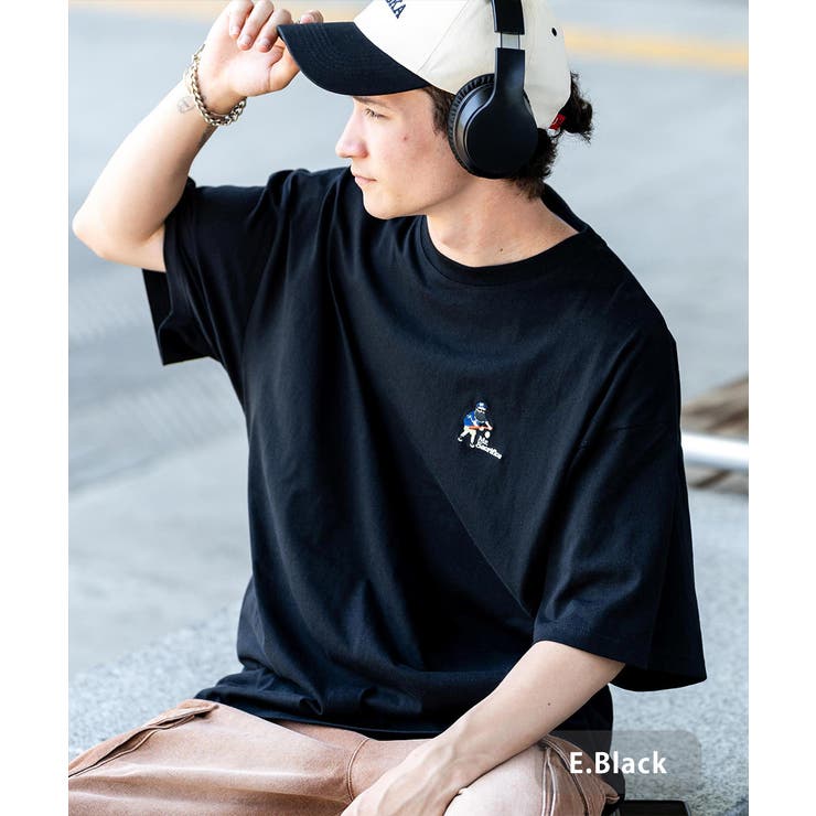 E.ブラック | Tシャツ 半袖 刺繍 | Rocky Monroe