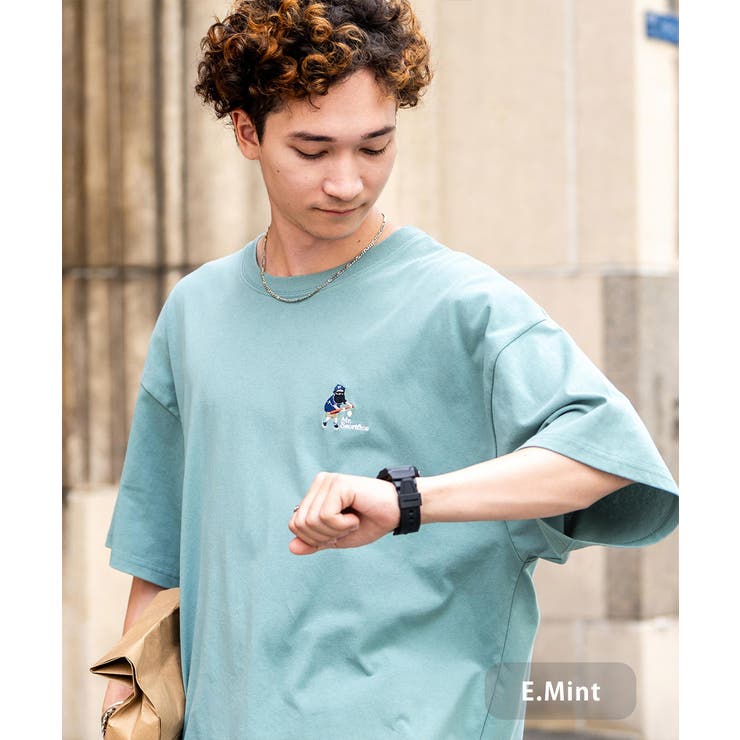 E.ミント | Tシャツ 半袖 刺繍 | Rocky Monroe