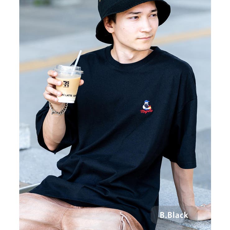 B.ブラック | Tシャツ 半袖 刺繍 | Rocky Monroe