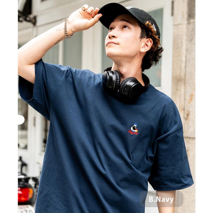 B.ネイビー | Tシャツ 半袖 刺繍 | Rocky Monroe