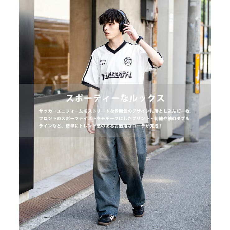 ゲームシャツ Tシャツ Vネック[品番：OE000008099]｜Rocky Monroe