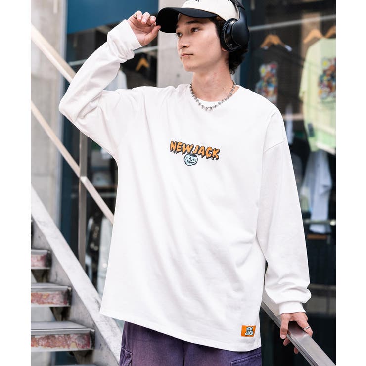 プリントTシャツ バックプリント ロンT[品番：OE000008189