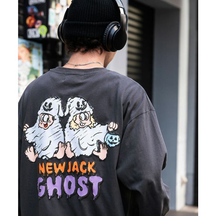 プリントTシャツ バックプリント ロンT[品番：OE000008189]｜Rocky