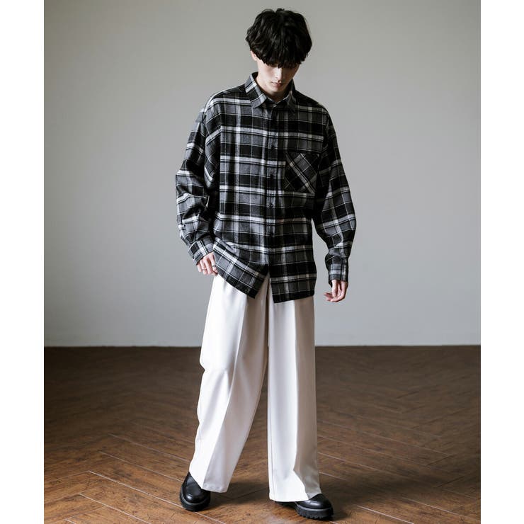 （訳ありセール 格安） チェックシャツ 長袖[品番：OE000008295]｜Rocky ネルシャツ トップス