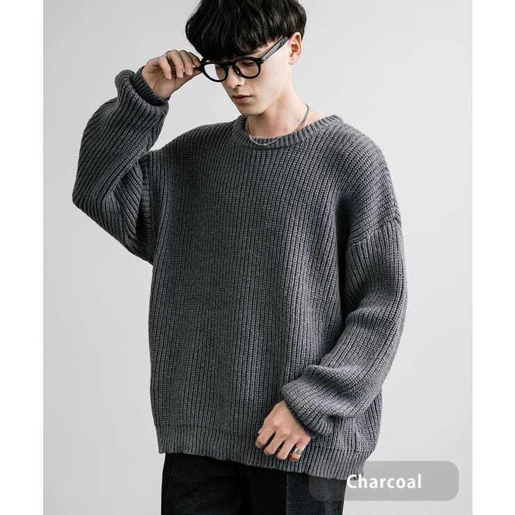 ニット 畦編み クルーネック[品番：OE000008284]｜Rocky  Monroe（ロッキーモンロー）のメンズファッション通販｜SHOPLIST（ショップリスト）