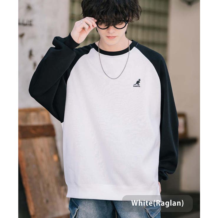 ホワイト(ラグラン) | KANGOL スウェット 裏起毛 | Rocky Monroe