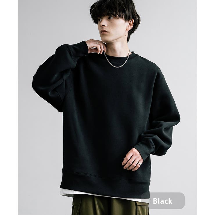 【即完Sサイズ】極美品❗️STONE スウェット　トレーナー黒　裏起毛 トレーナー スウェット 裏起毛[品番：OE000008232]｜Rocky Monroe