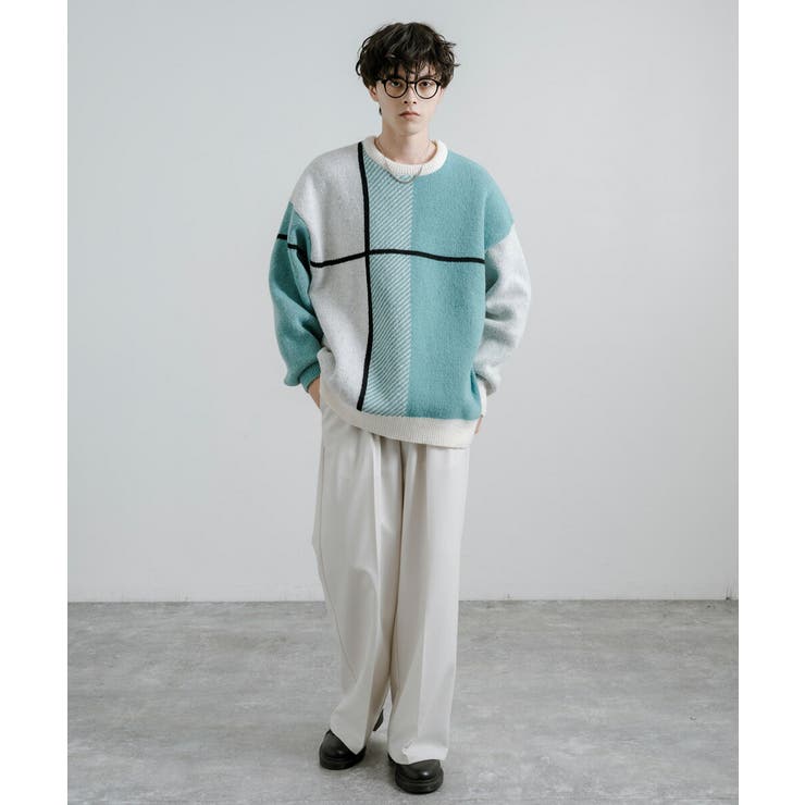 ニット クロスチェック オーバーサイズ | Rocky Monroe | 詳細画像5 