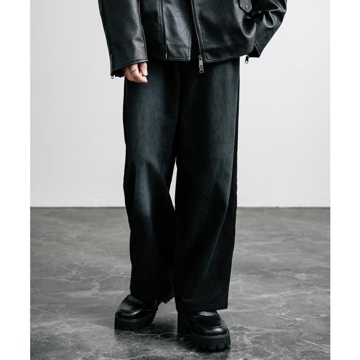 RE ARRIVAL/再入荷 ワイドパンツ ブラスト加工[品番：OE000008293 コーデュロイ パンツ