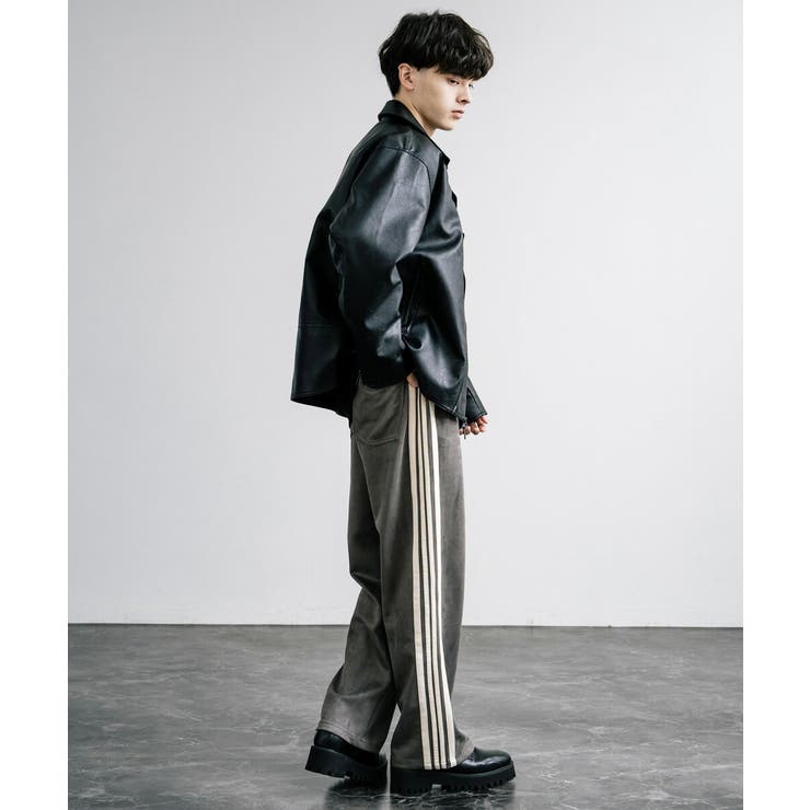 トラックパンツ フェイクスエード サイドライン | Rocky Monroe | 詳細画像4 