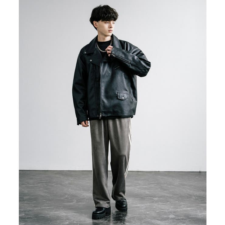 トラックパンツ フェイクスエード サイドライン | Rocky Monroe | 詳細画像5 