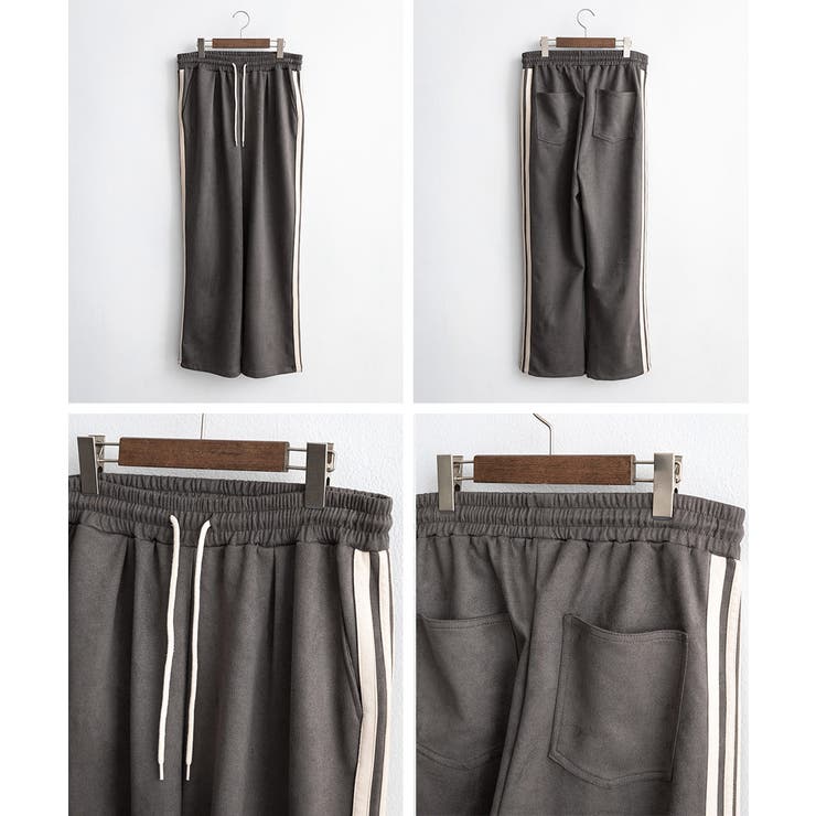 トラックパンツ フェイクスエード サイドライン | Rocky Monroe | 詳細画像18 