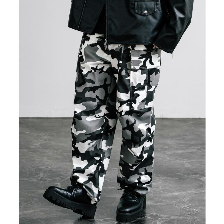 ワイドカーゴパンツ 迷彩 ペイズリー[品番：OE000008458]｜Rocky