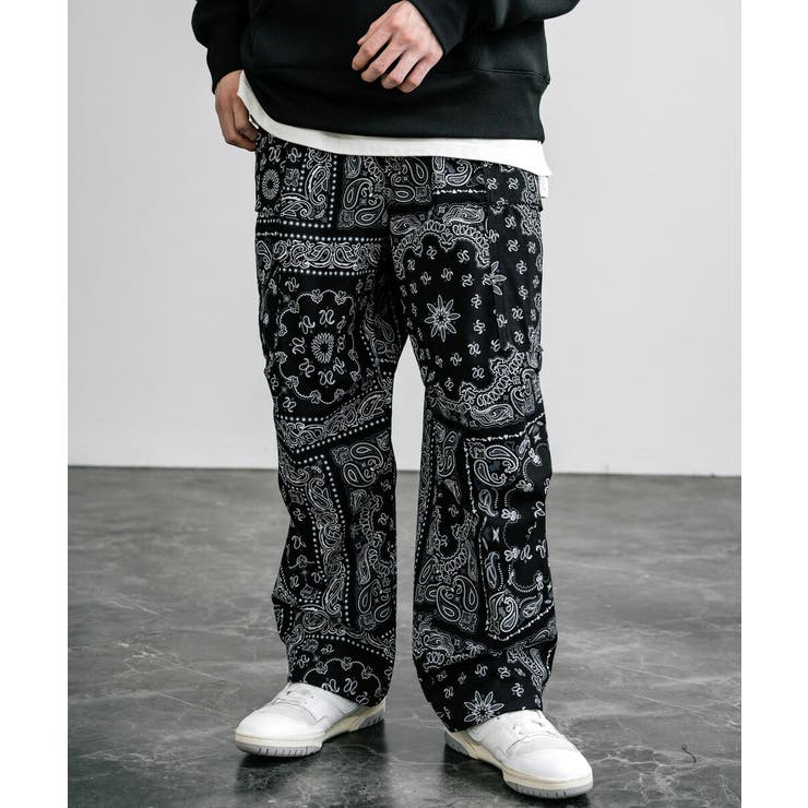 ワイドカーゴパンツ 迷彩 ペイズリー[品番：OE000008458]｜Rocky