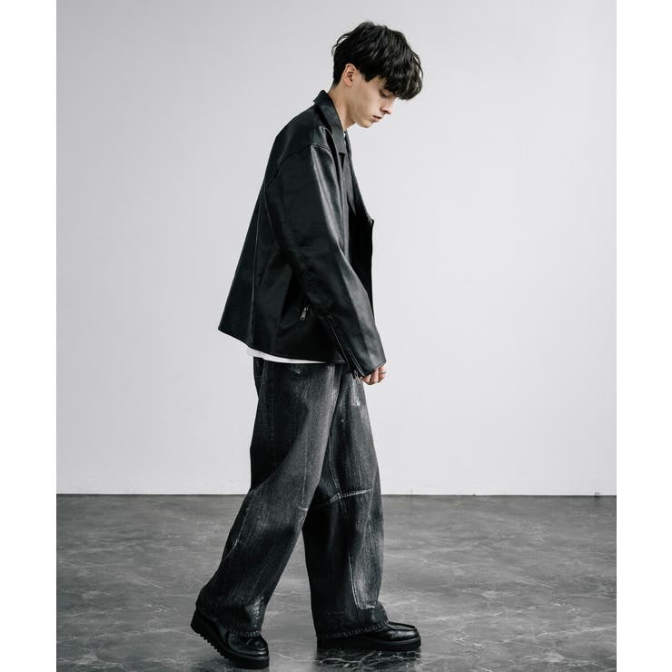 galliano プリントデニム　ホワイトパンツ　ストレート