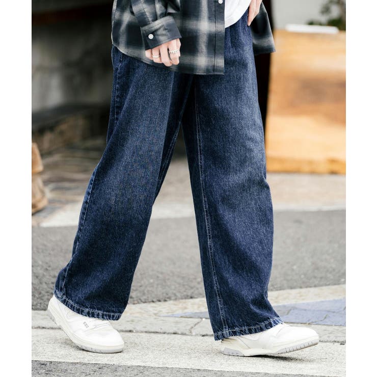 デニムパンツ ワイド ジーパン[品番：OE000008490]｜Rocky