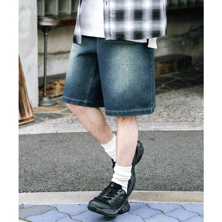 デニムショートパンツ ワイド 膝丈 | Rocky Monroe | 詳細画像2 