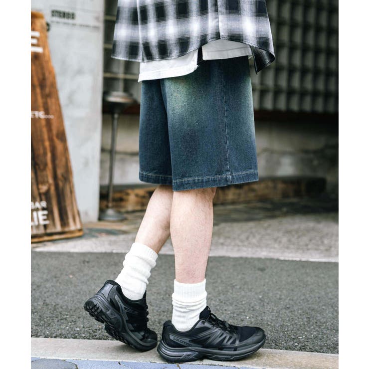 デニムショートパンツ ワイド 膝丈 | Rocky Monroe | 詳細画像3 