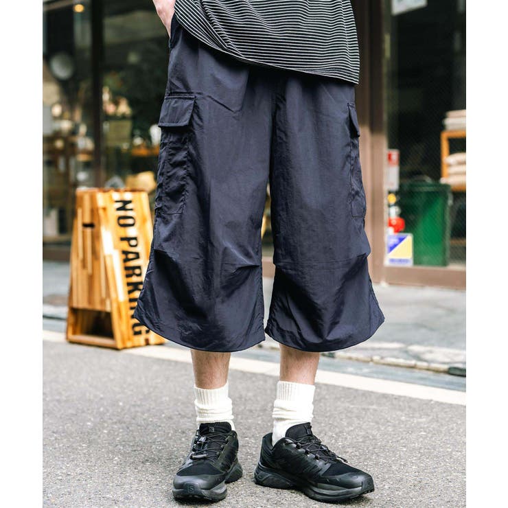 ナイロンカーゴパンツ ハーフパンツ バギーショーツ[品番