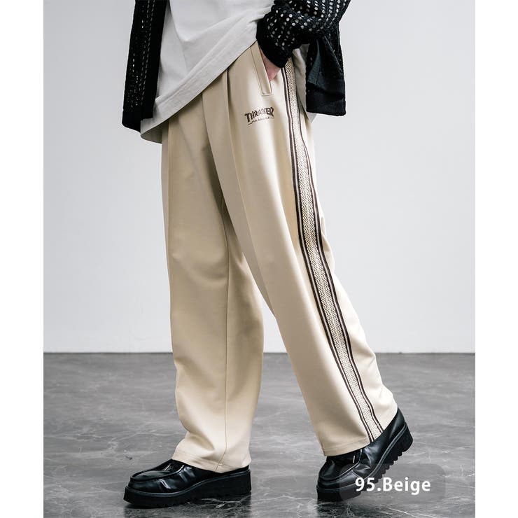 トラックパンツ センタープレス サイドライン[品番：OE000008511