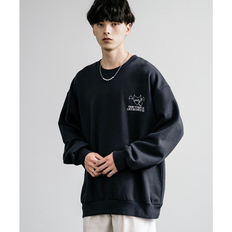 スウェット 裏起毛 ラインストーン[品番：OE000008360]｜Rocky Monroe 