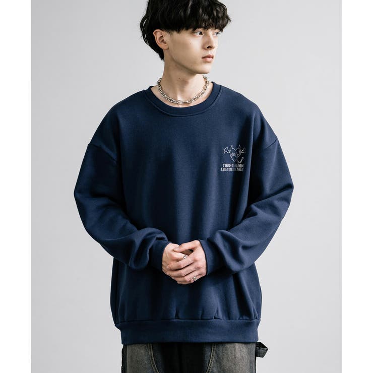 スウェット 裏起毛 ラインストーン[品番：OE000008360]｜Rocky Monroe