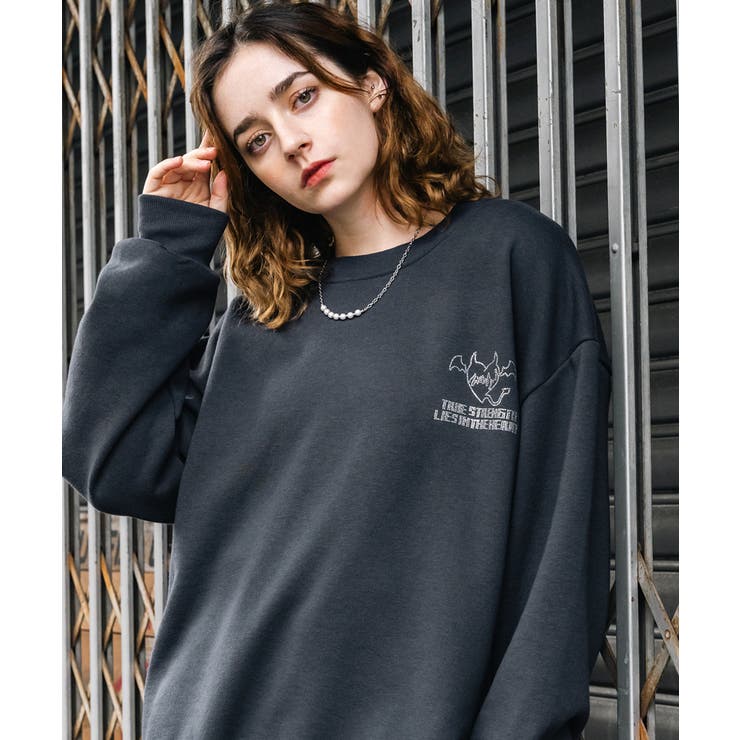 スウェット 裏起毛 ラインストーン[品番：OE000008360]｜Rocky Monroe