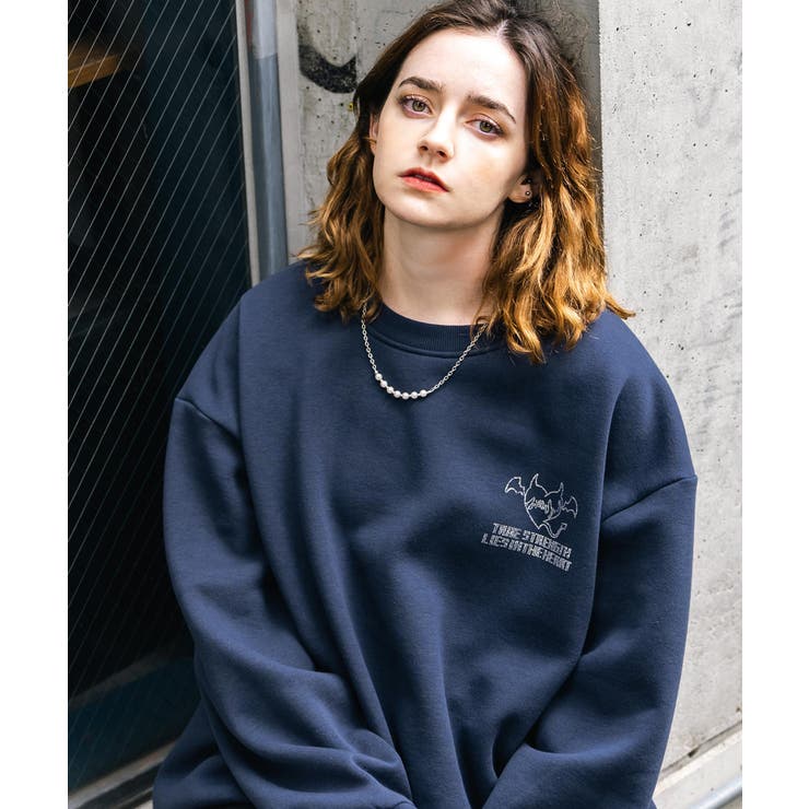 スウェット 裏起毛 ラインストーン[品番：OE000008360]｜Rocky Monroe