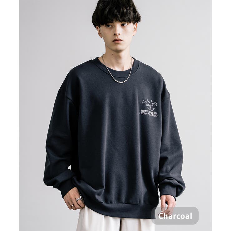 スウェット 裏起毛 ラインストーン[品番：OE000008360]｜Rocky Monroe