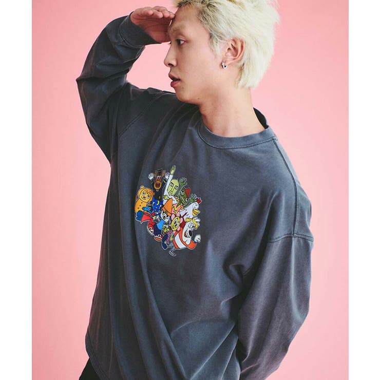 高評価なギフト プリントTシャツ 長袖 ロンT[品番：OE000008338]｜Rocky Monroe トップス