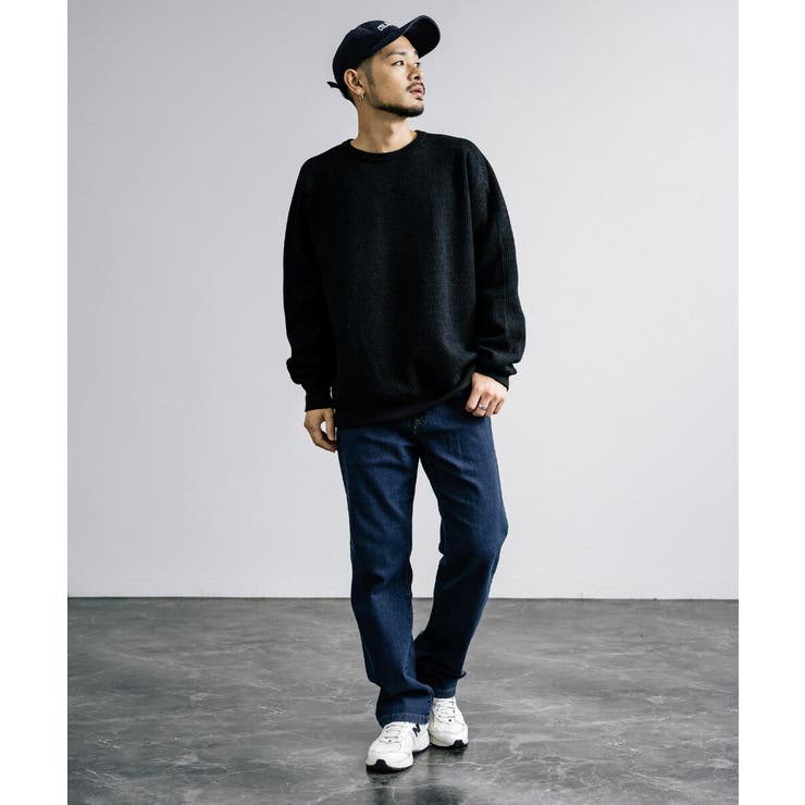 ニットソー 長袖Tシャツ ワッフル | Rocky Monroe | 詳細画像4 