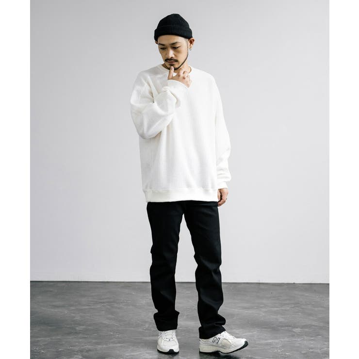 ニットソー 長袖Tシャツ ワッフル | Rocky Monroe | 詳細画像8 