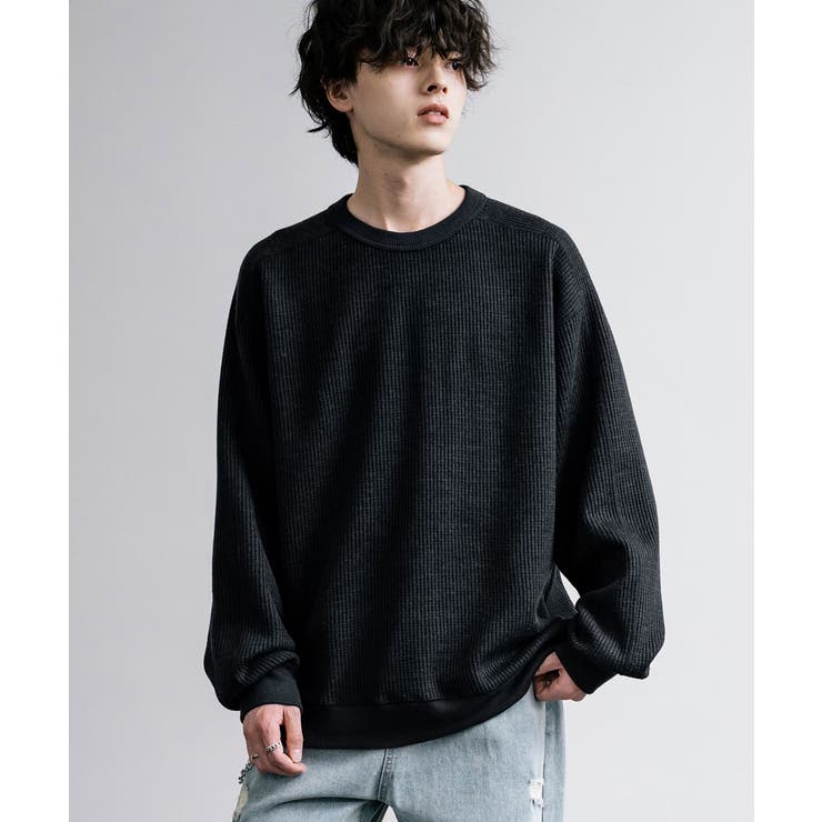 ニットソー 長袖Tシャツ ワッフル | Rocky Monroe | 詳細画像15 