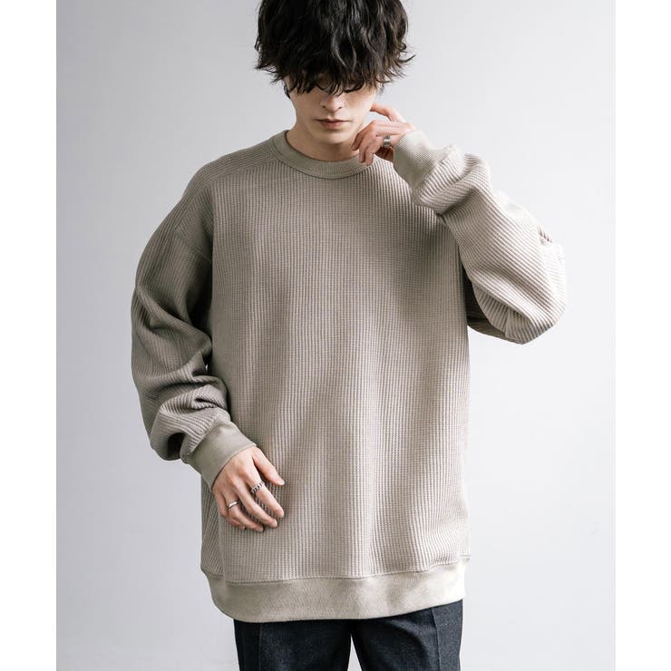 ニットソー 長袖Tシャツ ワッフル | Rocky Monroe | 詳細画像17 
