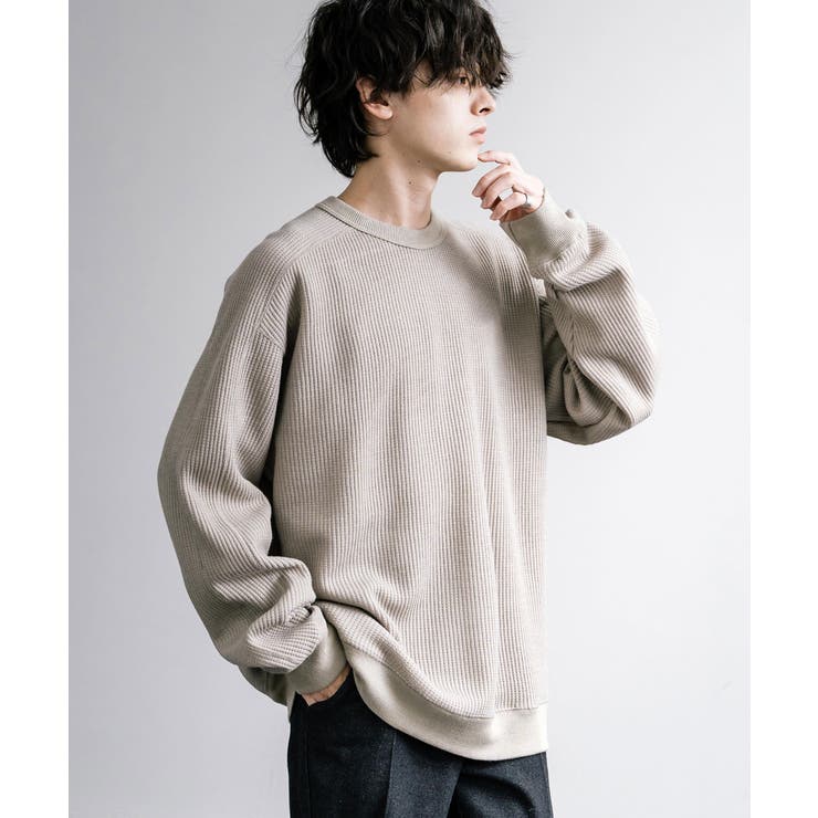 ニットソー 長袖Tシャツ ワッフル | Rocky Monroe | 詳細画像18 