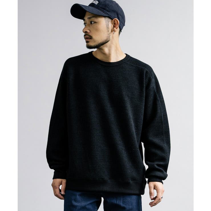 ニットソー 長袖Tシャツ ワッフル | Rocky Monroe | 詳細画像2 