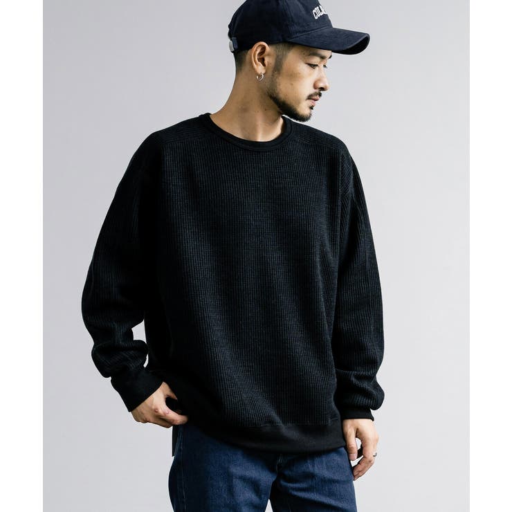 ニットソー 長袖Tシャツ ワッフル | Rocky Monroe | 詳細画像3 